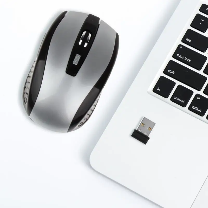 RYRA-ratón inalámbrico ajustable de 2,4 GHz, periférico óptico de 6 botones para Gaming, con receptor USB para PC