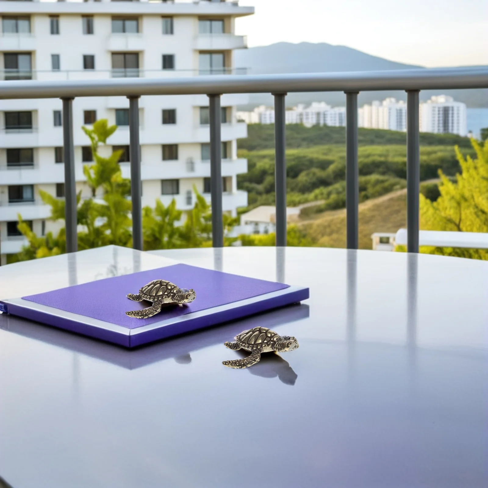 

2Pcs Brass Tortoise Decoration Intricate Detail Timeless Finish Small Tabletop Accent for Home Metal Turtle