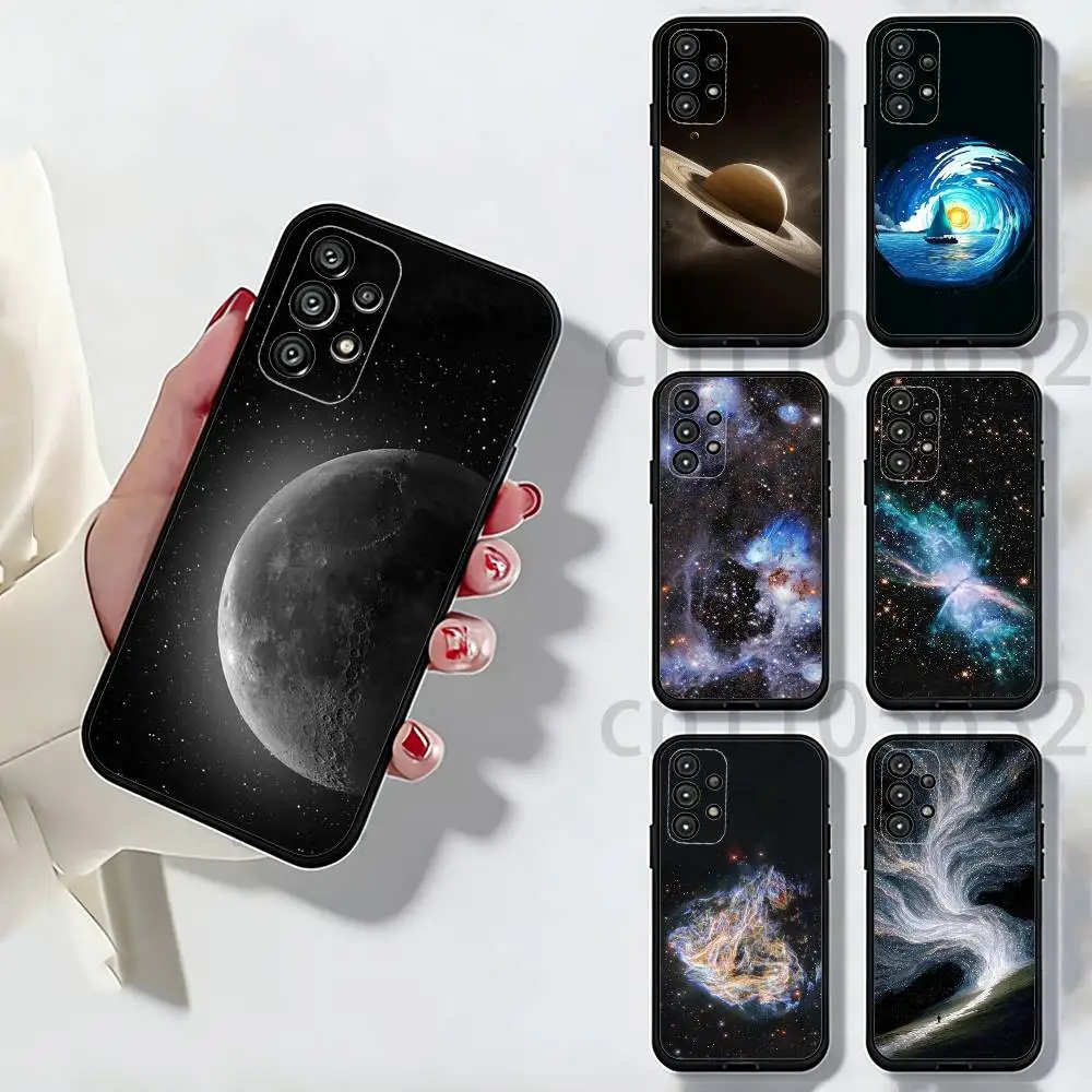 Moon Galaxy Universe Phone Case For Samsung Galaxy A54,34,24,73,53,52,52S,04S,04E,A72 Cover