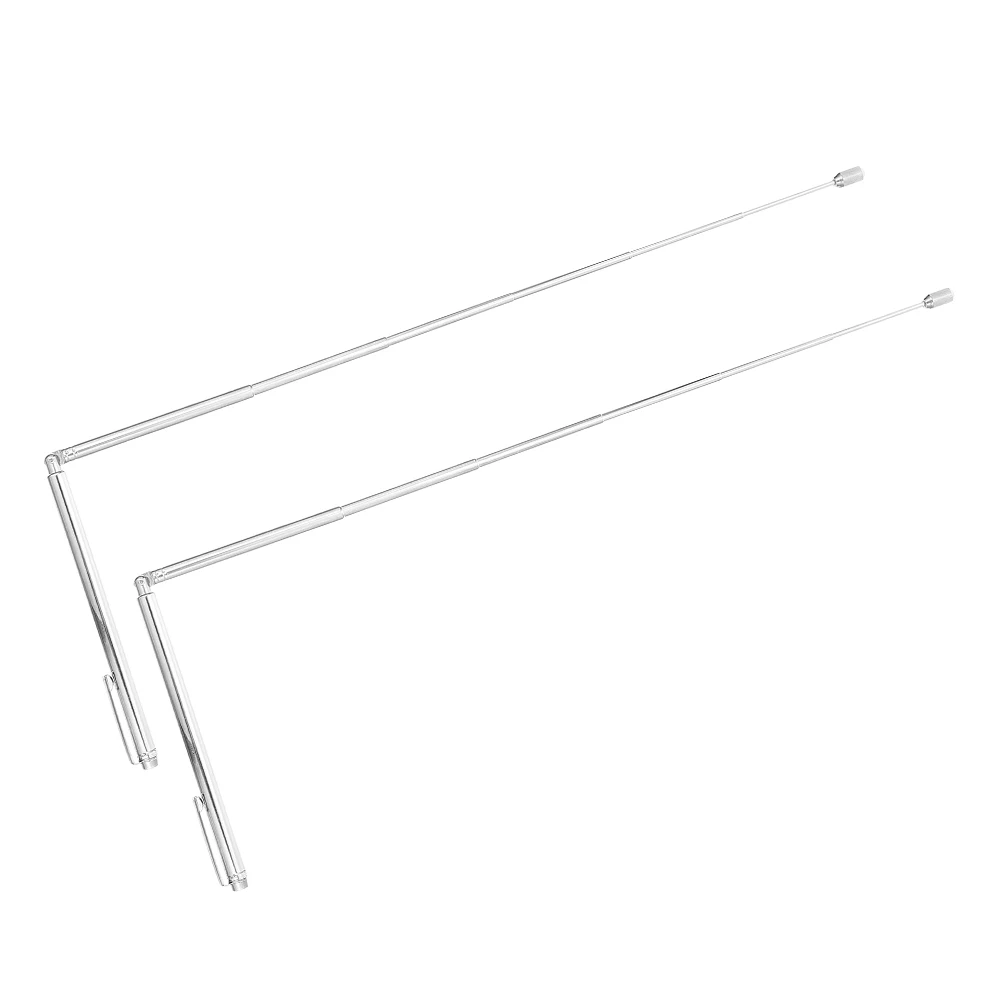 

2 Pcs Stainless Steel Dowsing Rods Energy Portable Divining Tool Compass Long Metal Outdoor Search Magnetic Field