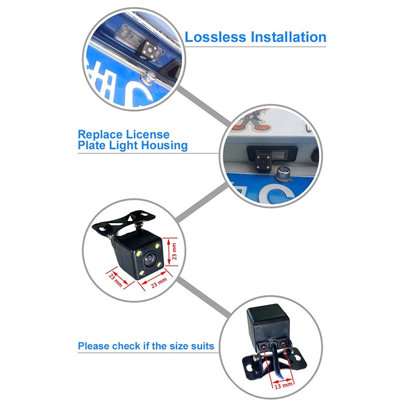 License Plate Light Backup Camera Mount for Opel/Buick, OEM Style Bracket & Housing Kit for Clean, No-Drill Installation