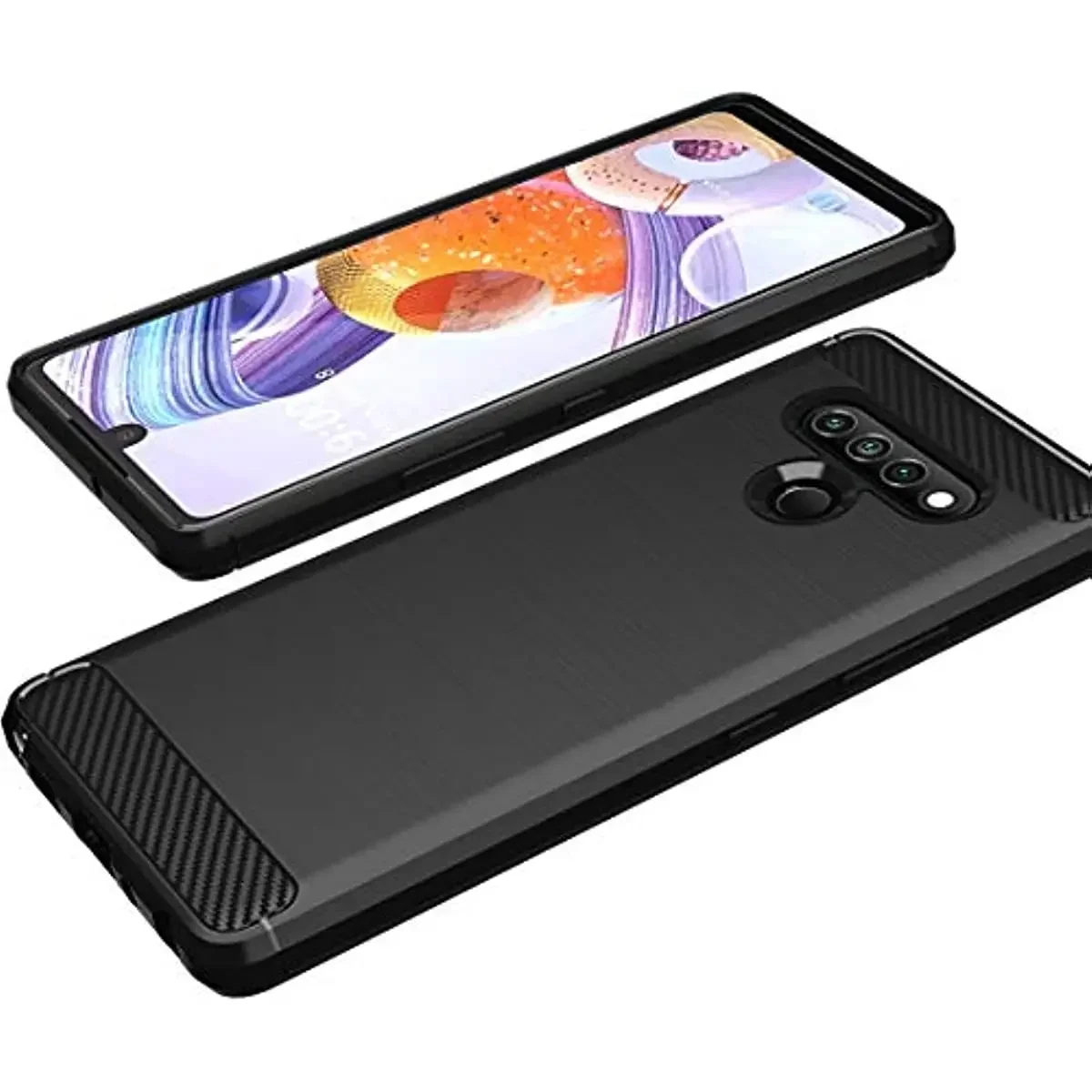 Case for LG Stylo 6 / Stylo 7 5 4 / Q Stylus TPU Case Soft Silicon Brushed with Texture Carbon Fiber Design Cover