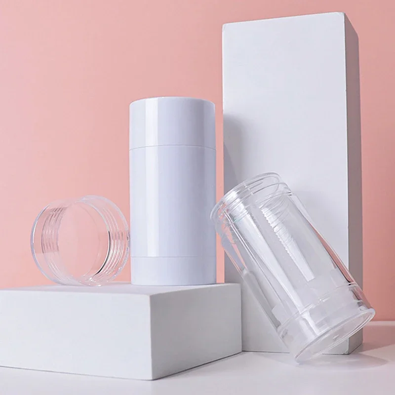 30g Puste Pojemniki na Dezodorant Wielokrotnego Użytku Plastikowe Butelki z Mechanizmem Twist-Up do Samodzielnego Wyrobu Naturalnego Dezodorantu w Sztyfcie, Tubki na Kosmetyki
