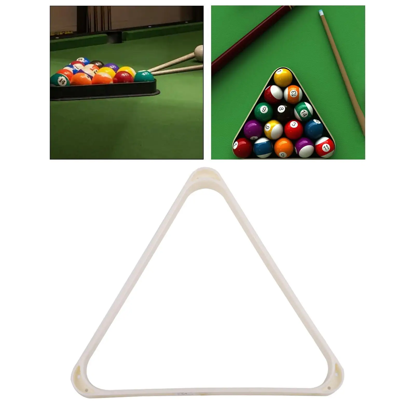 Pool Table Triangle Ball Rack White Billiard Ball Rack Gatherer for Practice Billiard Room Pool Balls Billiards Table Snooker