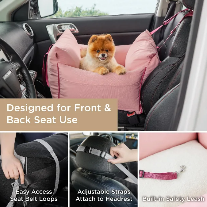New small dog car seat, waterproof removable and washable pet car nest, four-season universal portable bag, car anti-dirt pad
