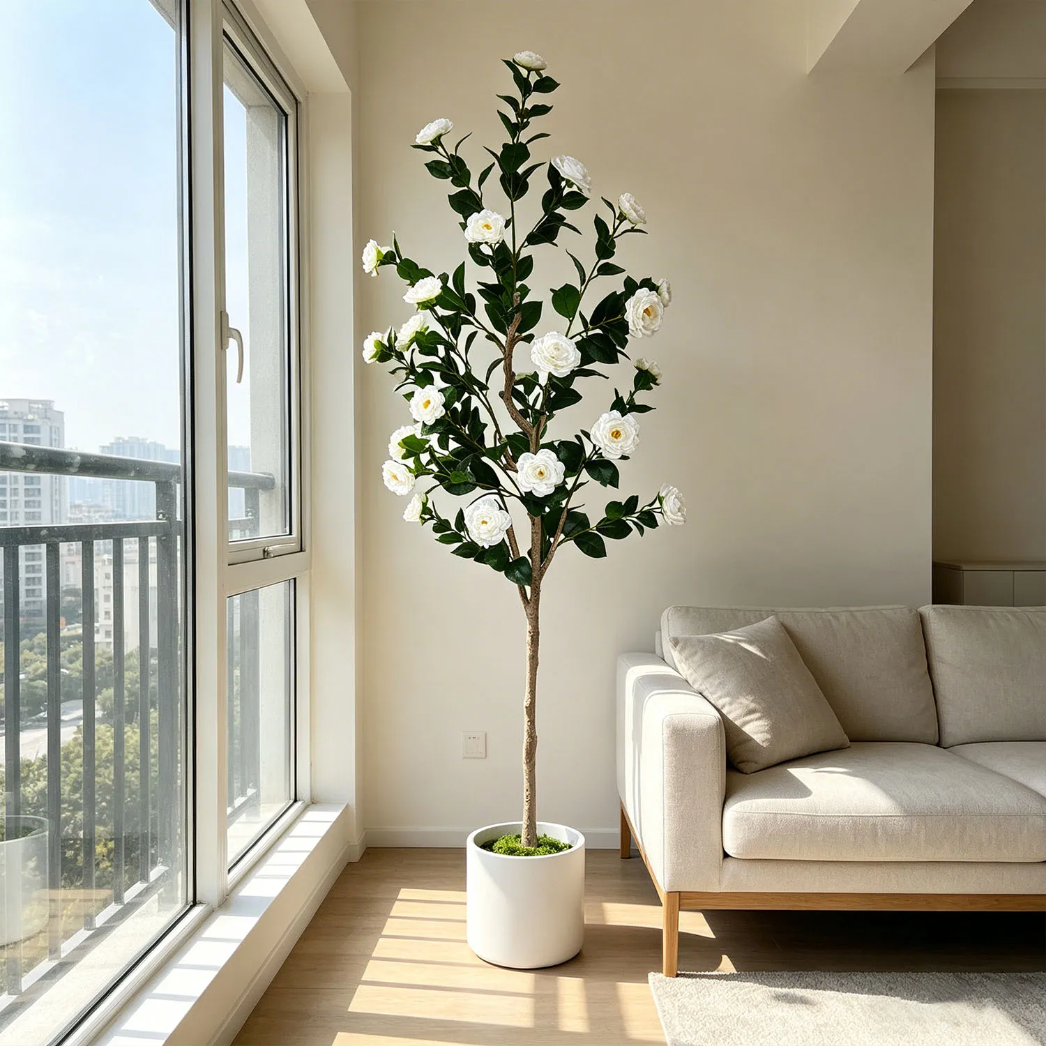 125cm-195cm-65ft-artificial-camellia-plant-tree-realistic-ornament-fake-plant-for-home-wedding-living-room-decor-indoor-outdoor