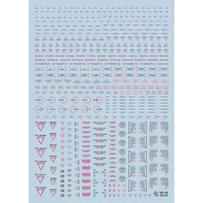 XINGYU High-Precision Fluorescent Waterslide Decals for HIQ  Military Model Warning Logo Hobby DIY Accessories