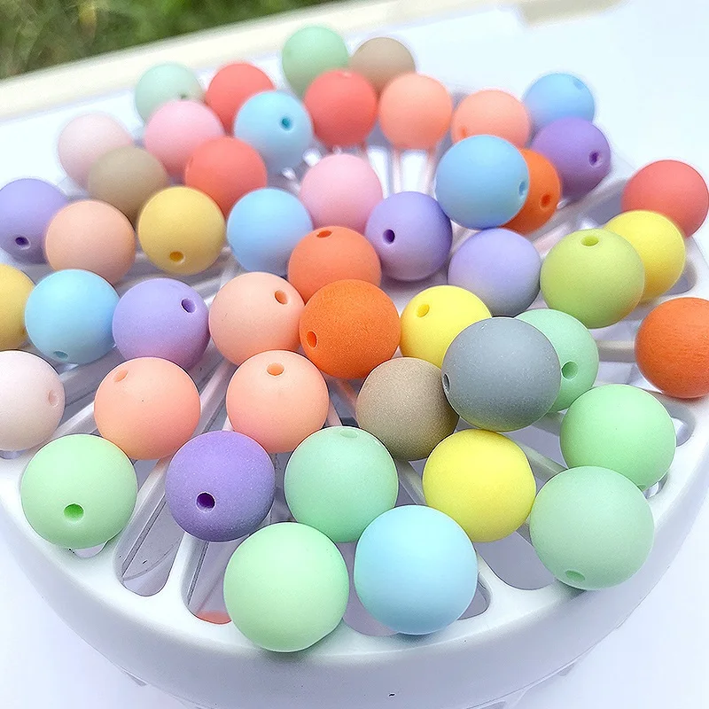 Mixed DIY Acrylic Matte Macaroon Loose Spacer Round Beads 6/810/12/14mm For Handmade Making Bracelet Necklace Earring Jewelry