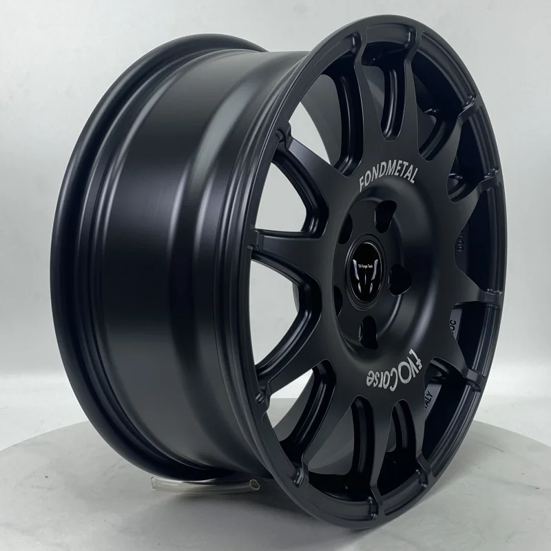 Factory High Quality Customize Forged Aluminium Alloy Passenger Car Wheels Hubs Rims 5 Spokes with Matte Black Finish One Piece