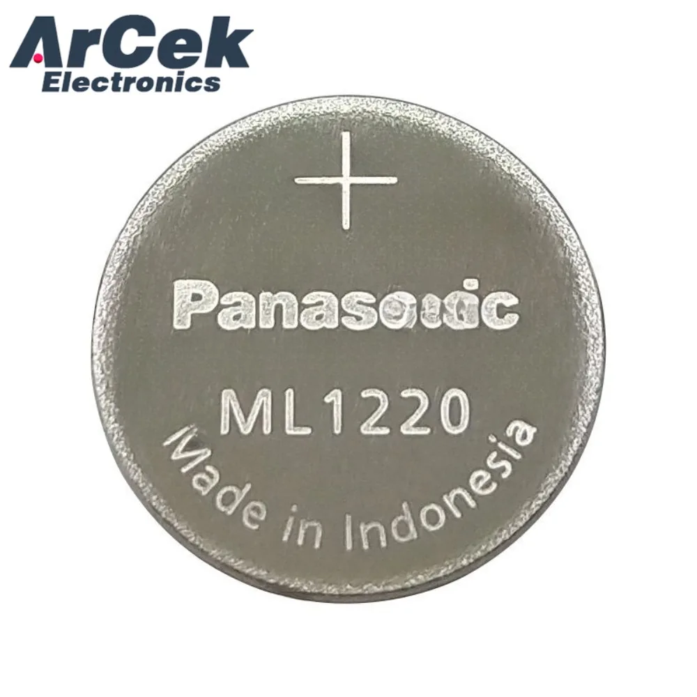 2PCS Original for PANASONIC ML1220 3V 17mAh Rechargeable Battery with Positive Folding Pin for Driving Recorder Camera