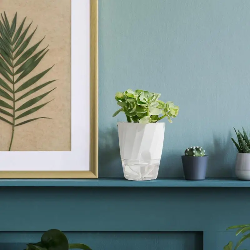 Pot de fleur à arrosage automatique pour plantes d'intérieur, pots de plantes d'intérieur, pots à mèche, jardinière décorative moderne pour plantes d'intérieur cachepot planta pot fleur moulagepots de jardin et jardini