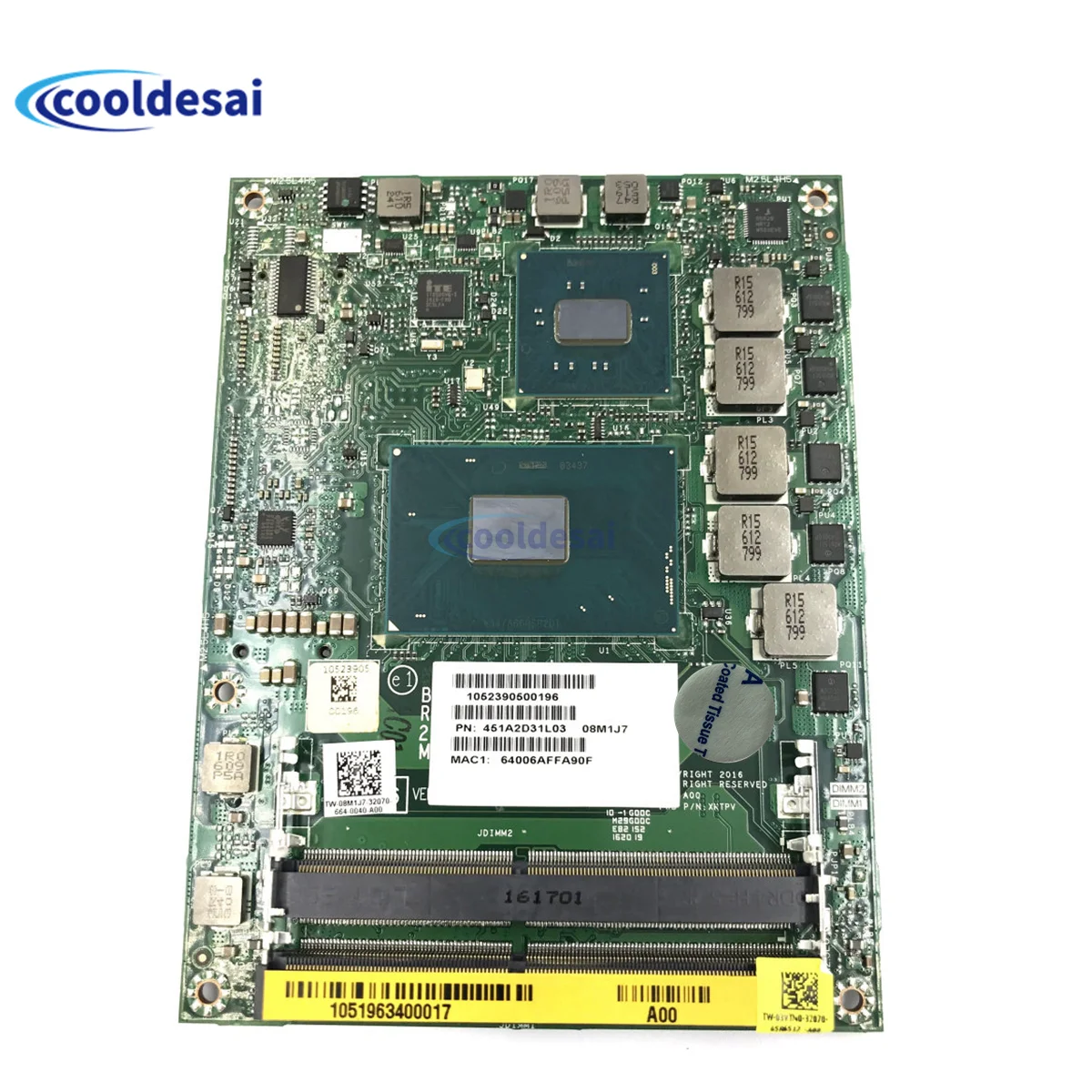 

For DELL embedded box PC 5000 i5-6440EQ Laptop Motherboard 04842M LA-D761P SR2DU DDR4 Notebook Mainboard