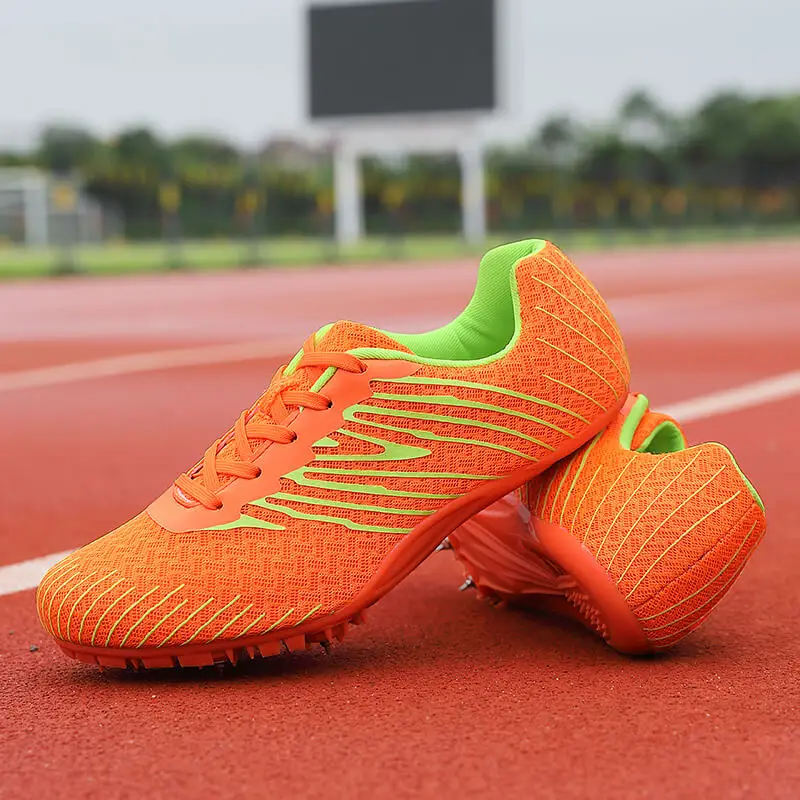 

Men Track Field Shoes Spikes Professional Running Nails Race Shoes Training Sneakers Athlete Racing Match Lightweight