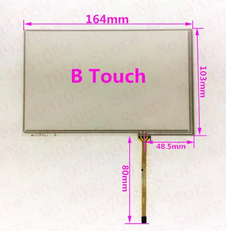 New 7.1 Inch AT070TN83 V.1 LW700AT9309 LCD Touch Screen Size 164mm*103mm