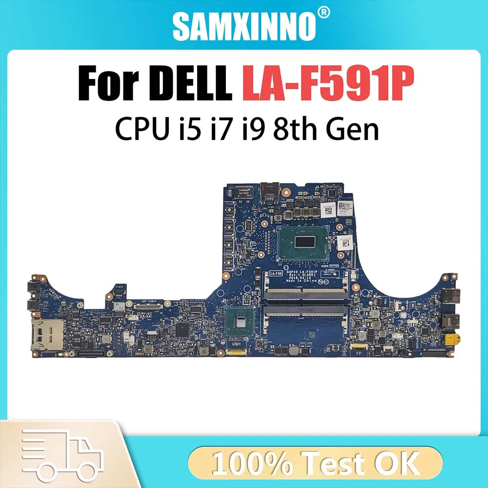 LA-F591P Notebook Motherboard For Dell Precision 7530 Laptop Mainboard CN-02NRRM 2NRRM with E-2176 E-2186 I5 8th CPU