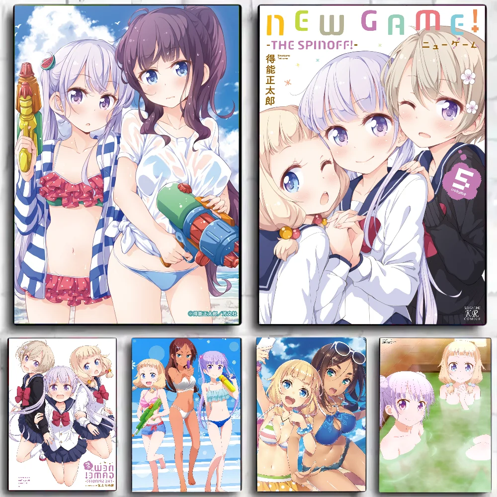 لعبة جديدة أنيمي ملصق ملصقات الفن جداريات حائطية ديكور لعبة غرفة ديكور الهدايا Kawaii HD اللوحة سيارات القط