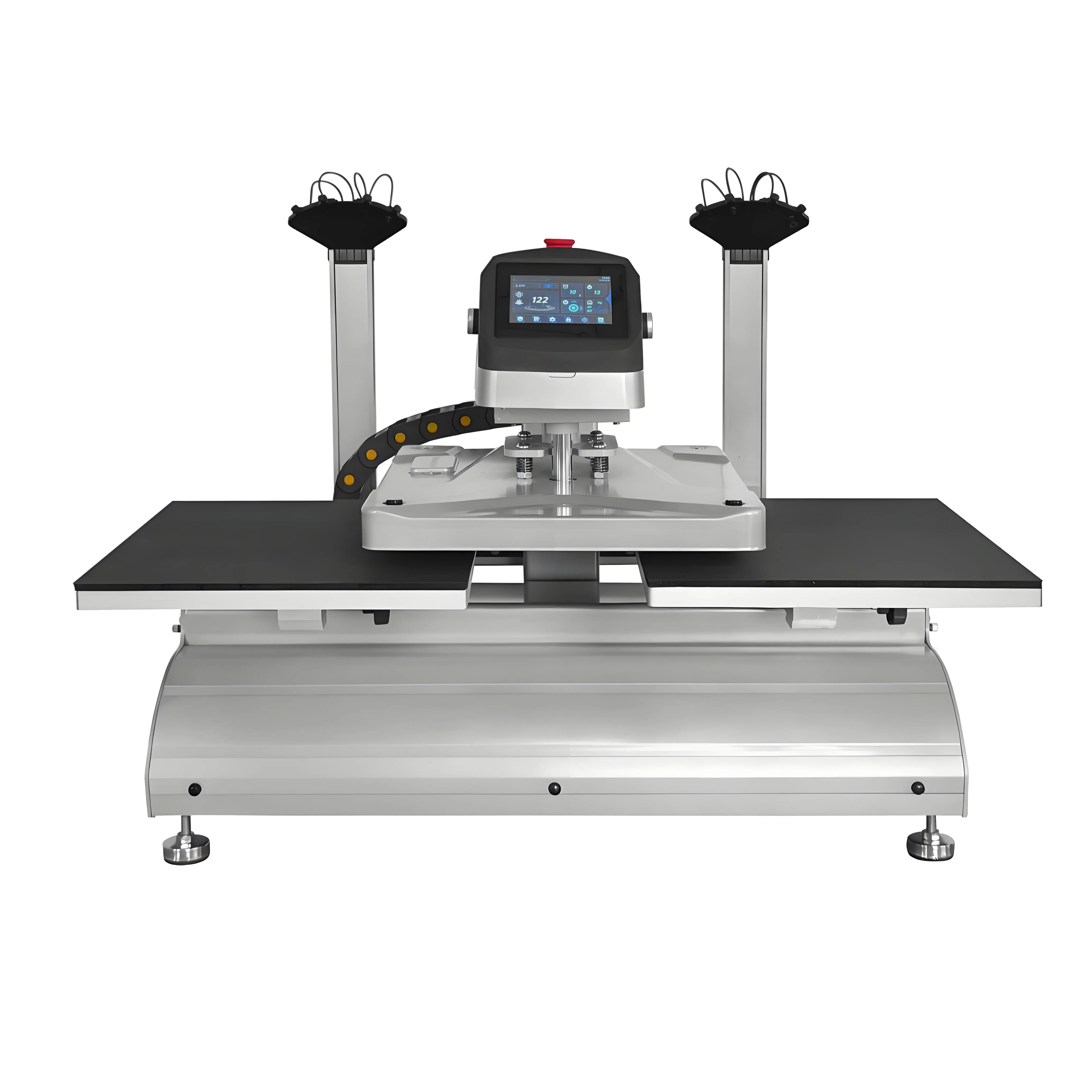 Máquina de Prensa Térmica Industrial de Estação Dupla 40x50cm com Shuttle Automático para Produção de Alto Volume