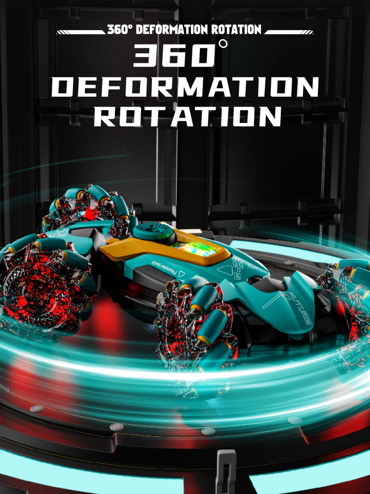 

Игрушечная машинка-трюк, двойное управление ручкой часов, 360° ° вращение, 45 ° движение, с подсветкой и музыкой, идеальная детская игрушка.