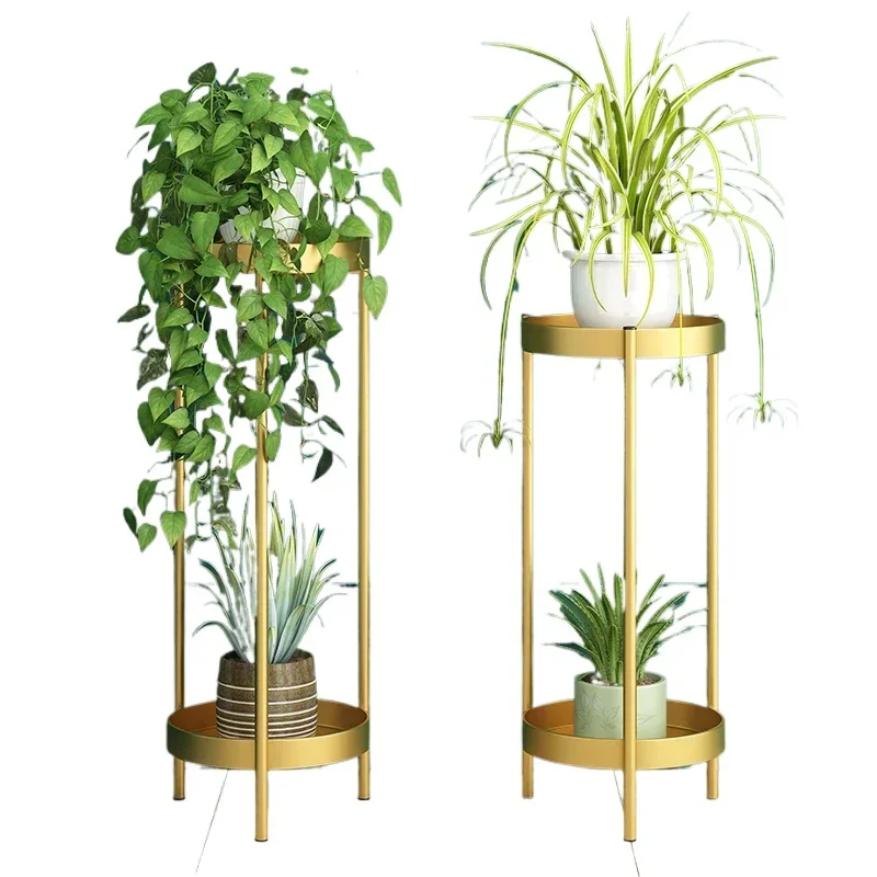 家庭用屋内植物スタンド、フラワーホルダー、家の装飾、庭のディスプレイ、黒い棚、50cm