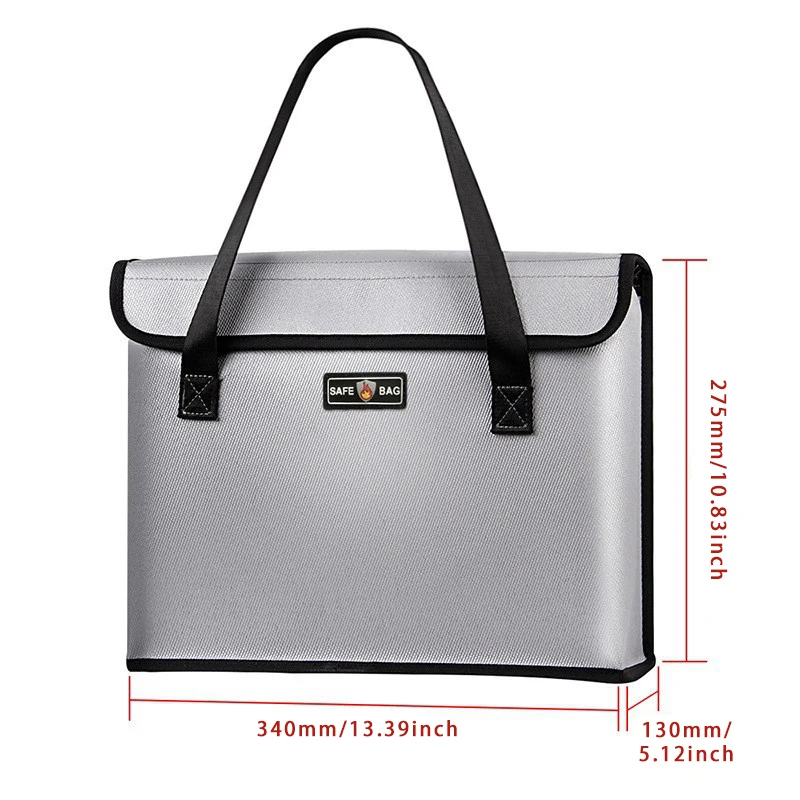

Large Capacity Fireproof Explosion-proof Safety Bag Water Resistant Money Bag Storage Battery Pouch Organizer Case Safe Bag