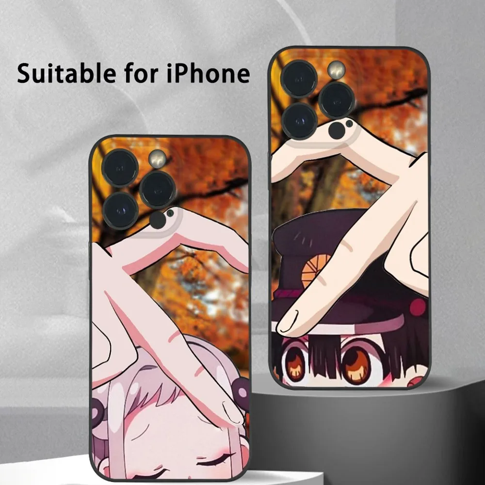 Cool H-Hanako-kun Anime Phone Case For iPhone 16 15 14 13 12 11 Pro Max Plus Mini Frosted Soft Shell Funda