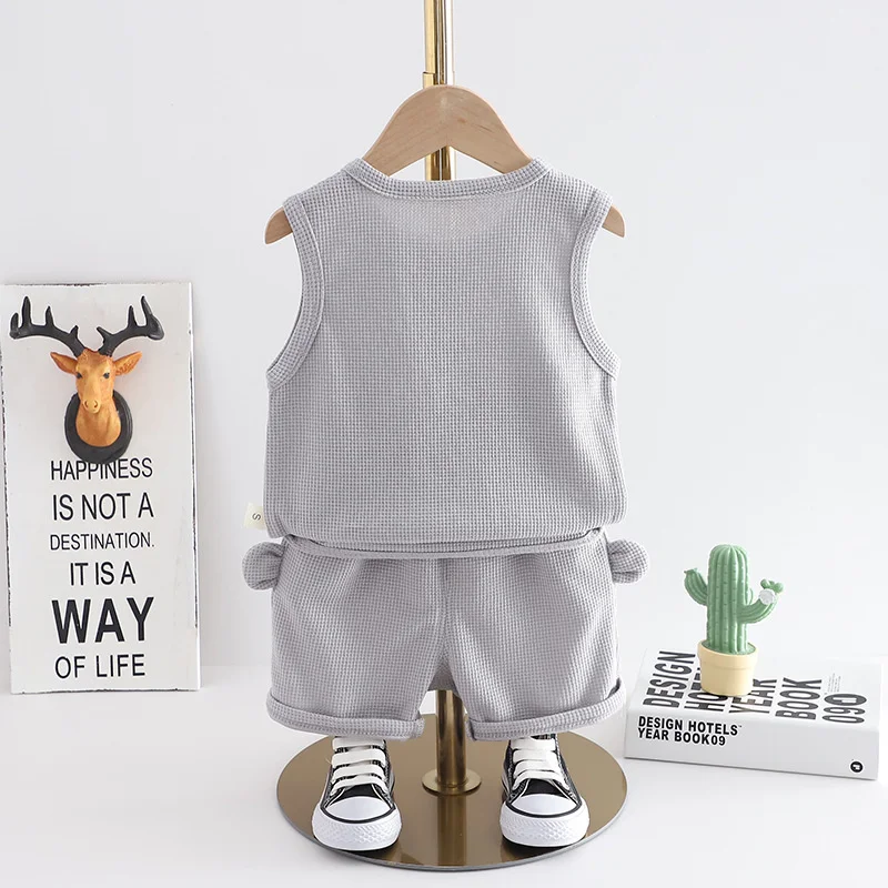 New Summer Baby Girls Clothes Children Boys Casual Vest Shorts 2Pcs/Sets Infant Outfits Toddler Sports Costume Kids Tracksuits