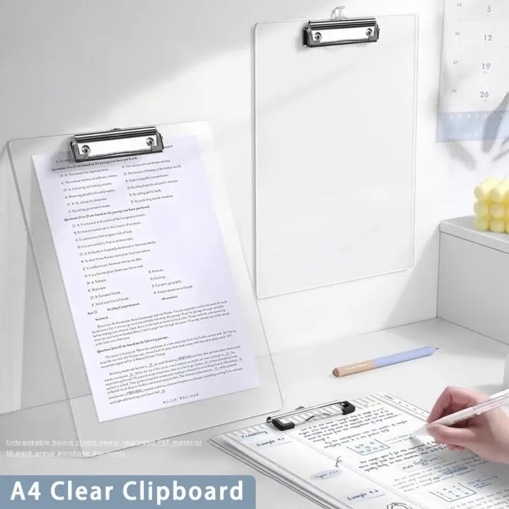 

Portable Transparent Writing Clipboard A4 Stationery A4 File Folder File Manager Office School Supplies