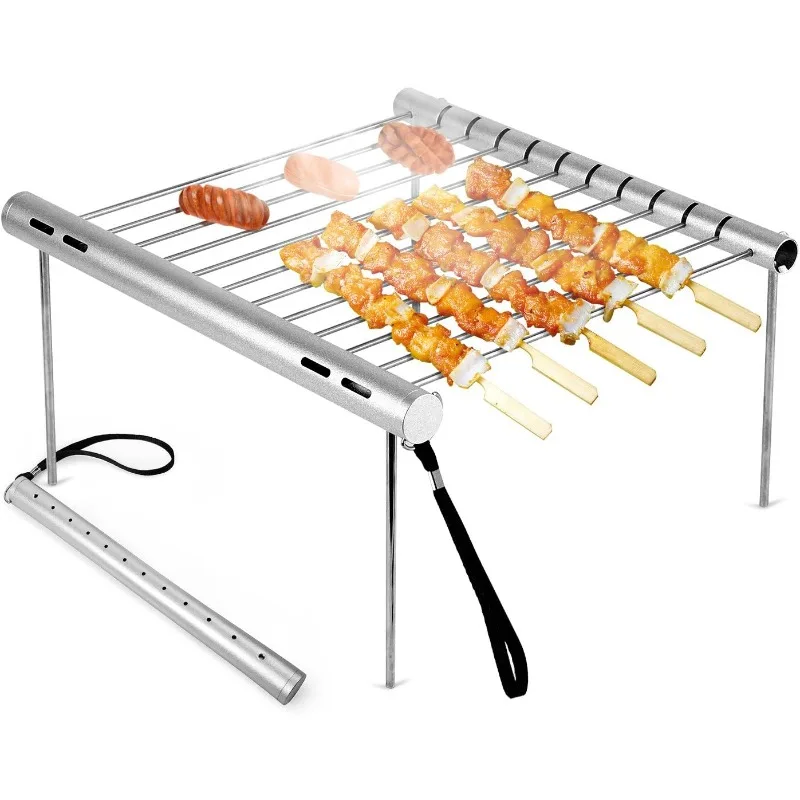 Portable Barbecue Grill Cooking Stainless Steel BBQ Grill Folding Mini BBQ Grill Home Park Picnic Outdoor Barbecue Accessories