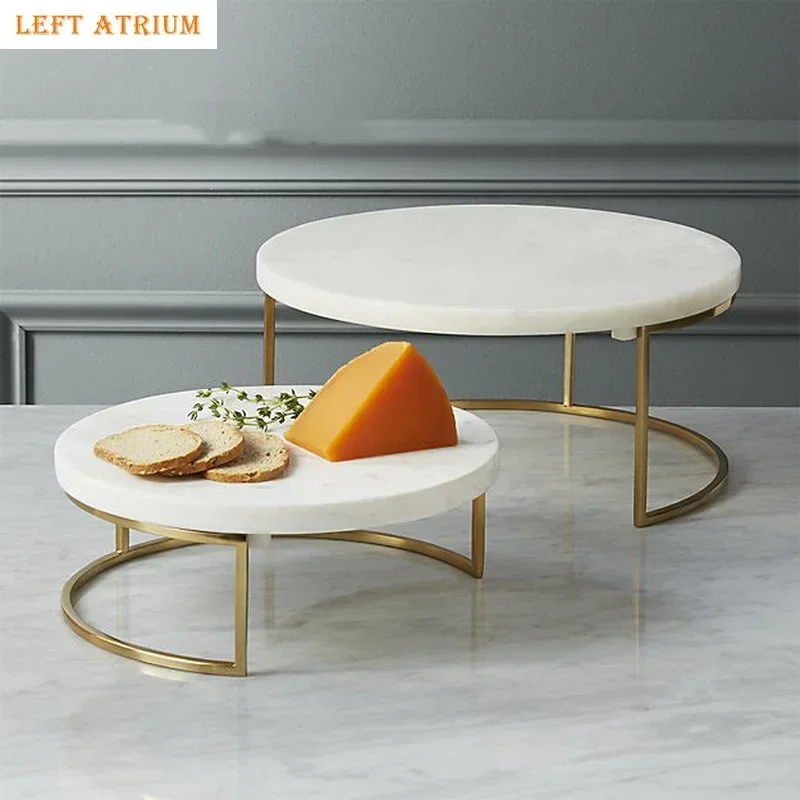 

Iron Marble Cake Stand Dessert Tray Dim Sum Plate Display Stand Jewelry Tray Sushi Plate Snack Fruit Plates Refreshment Trays