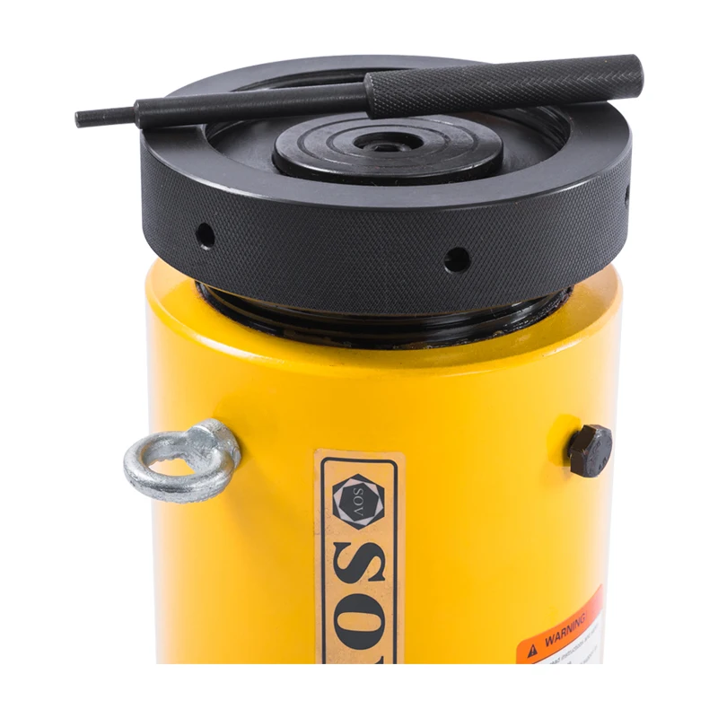 With CLL-1502 150 tons single acting load return steel hydraulic cylinder jack with adjustable lock nut original product