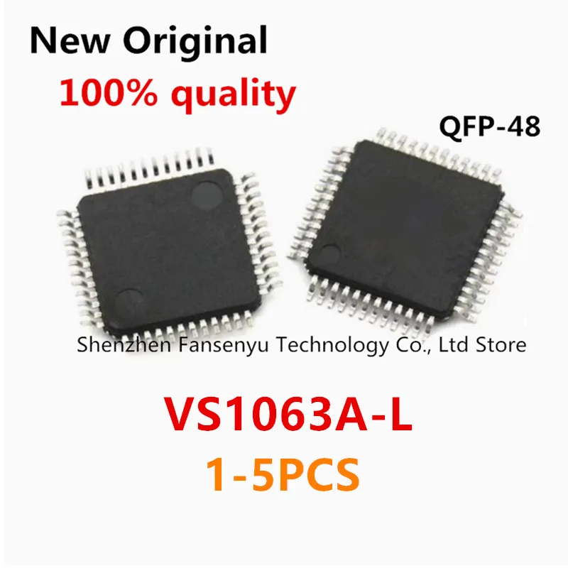 1-5PCS/lot New Original VS1063A-L VS1063A VS1063 QFP-48 audio interface /MP3 chip IC Brand new original authentic