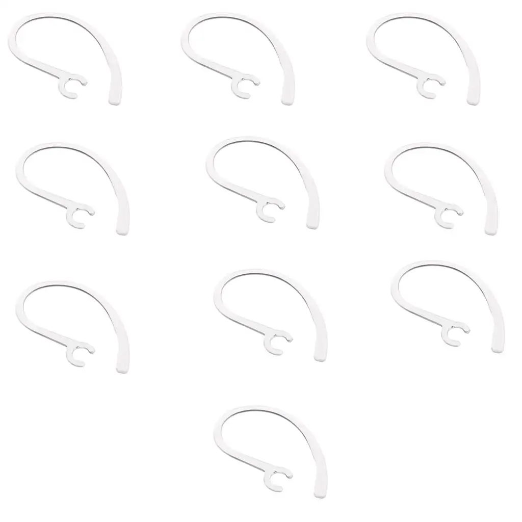 3-6pack 10 Pieces Ear Hooks Loop Clip Replacement for Bluetooth Headset 6.3mm H