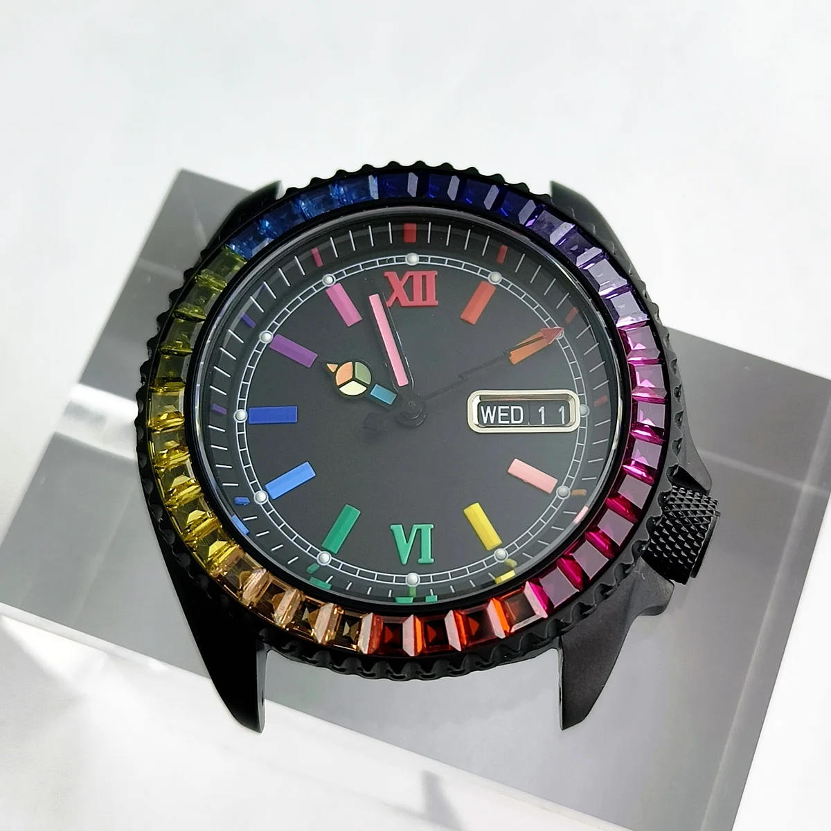 NH35 case 41.5mm watch case DIY Custom Dial watch NH36 watch NH35 NH36 movement men's watch