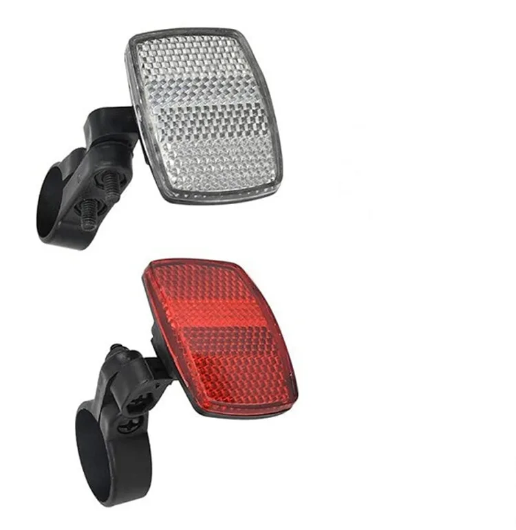 Outdoor Bike Lights Reflector Handlebar Mount Safe Reflector Bicycle Bike Front Rear Warning Red / White Bike Accessories