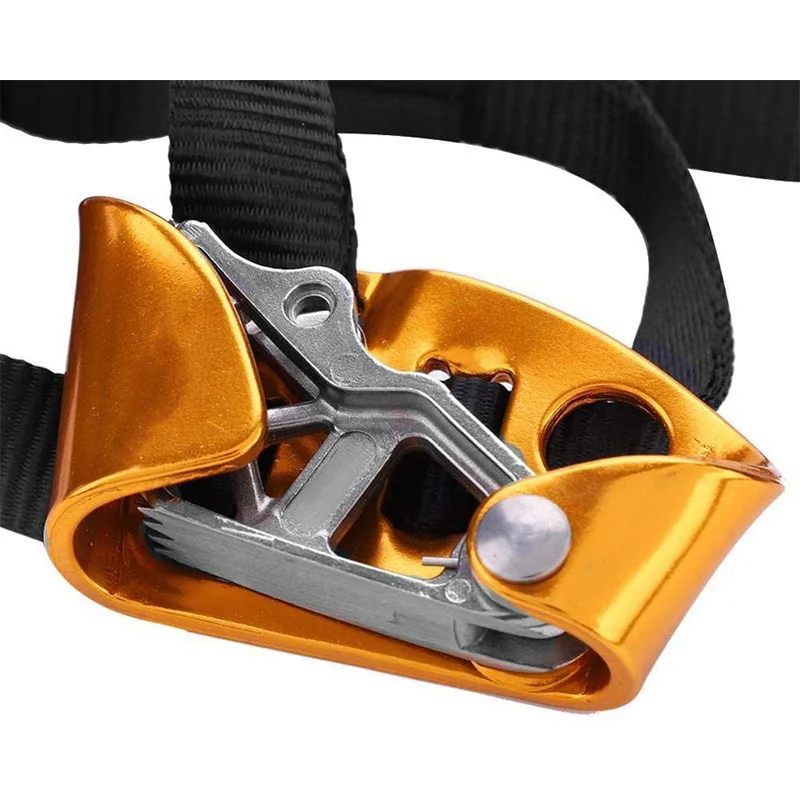 Bearing 150kg Right/Left Foot Climbing Ascender Aluminium Alloy Descender Labor-saving Rope Climber Mountaineering Equipment