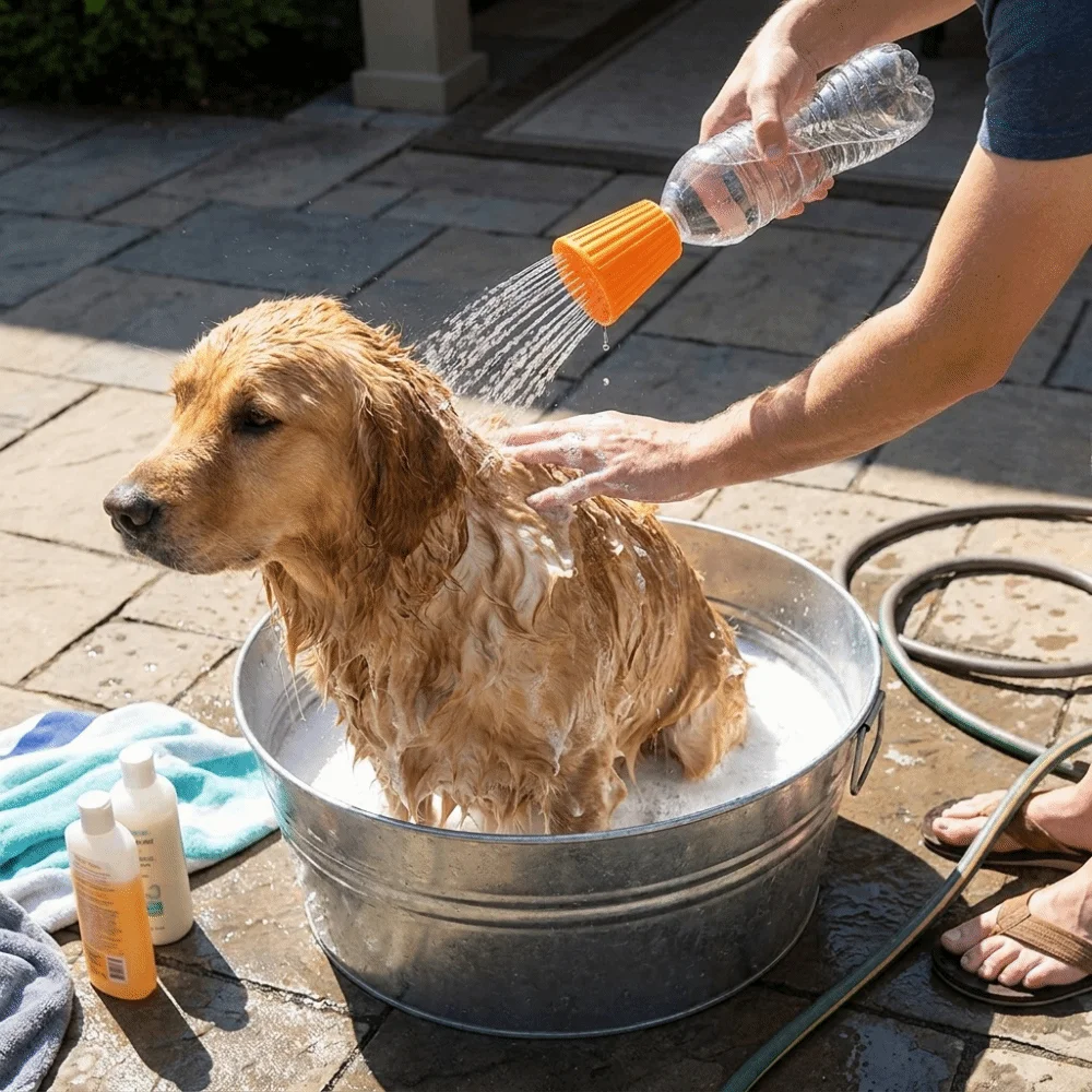 Portable Pet Shower Head Reusable Universal Cat Cleaning Sprayer Quick Washing Handheld Dog Wash Spray Nozzle Travel