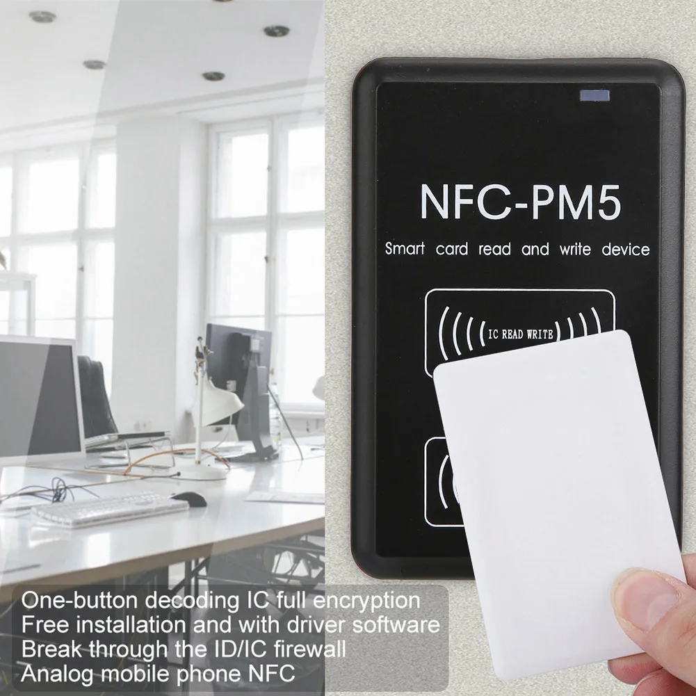 Copiadora de cartão NFC Duplicador de cartão de controle de acesso Decodificação completa ID/IC Card Copiadora Driver Software Leitor de cartão NFC Escritor