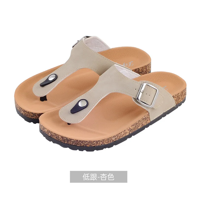 Sandals Clip Feet Flip-flops Cork Flip-flops Beach Shoes Outdoor Men and Women Casual Flat Flip-flops luxury sandals