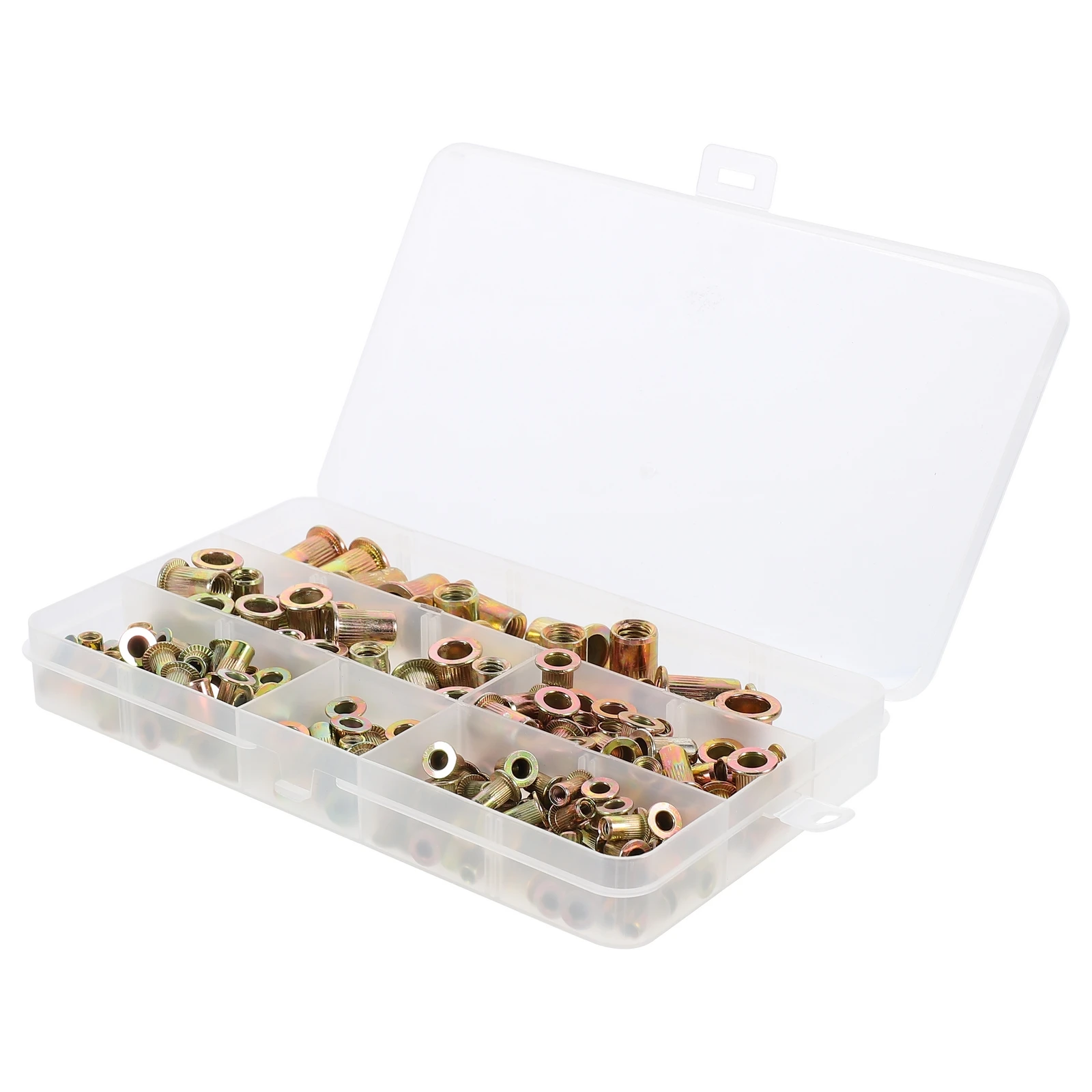 

165Pcs Color-Plated Zinc Rivet Nuts Flat Head Inserted Metric Threaded for Automotive Furniture Industrial Use Durable