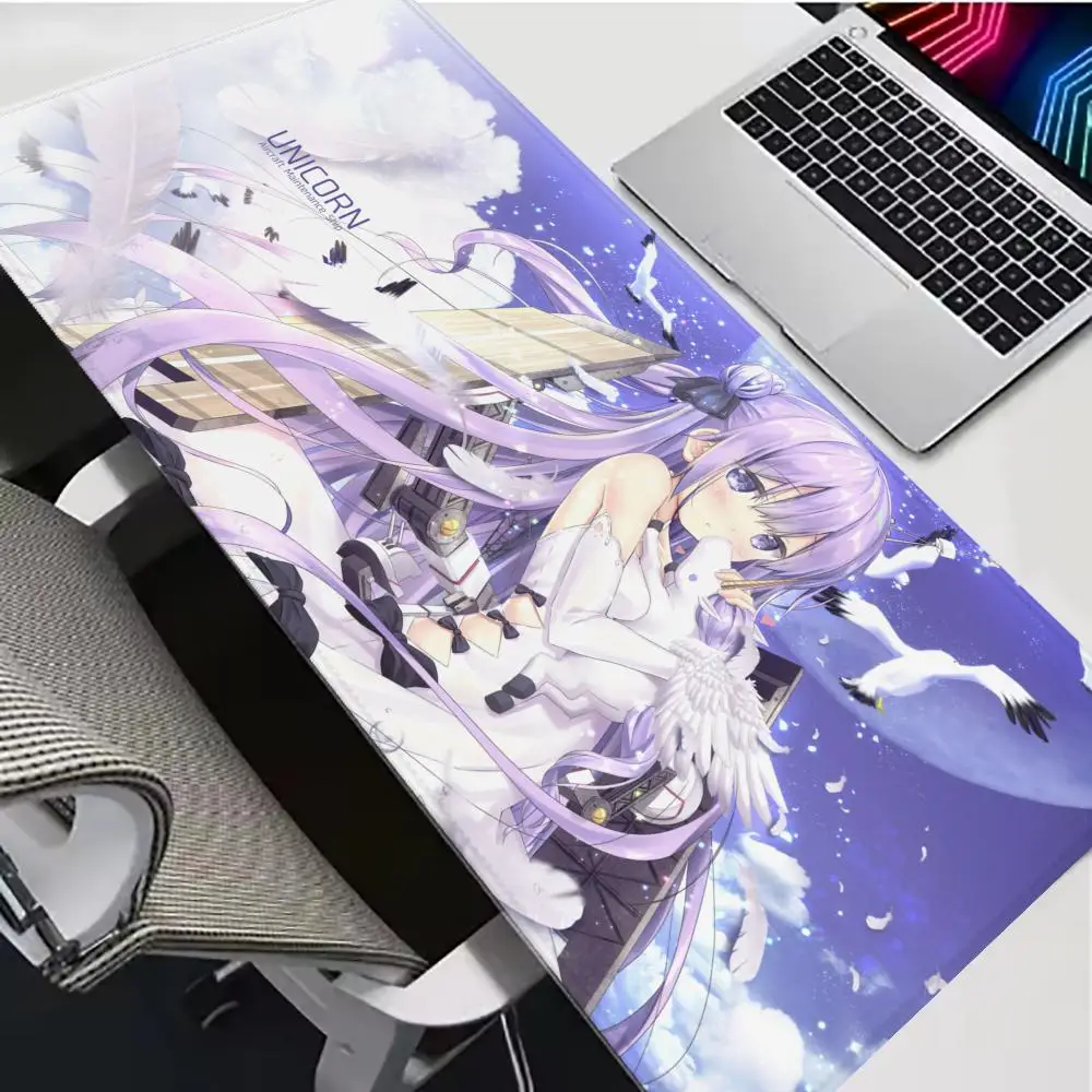 HD Azur Lane Mouse Pad Oversized Gaming Mouse Pad Rubber Lock Edge Thickened Computer Keyboard Desk Pad Gamer Keyboard Mouse Pad