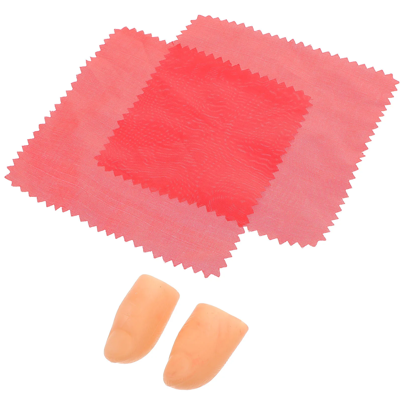 2 set dito mago espediente sciarpa trucco mago puntello puntello performance sul palco forniture per feste strumento espediente sciarpa