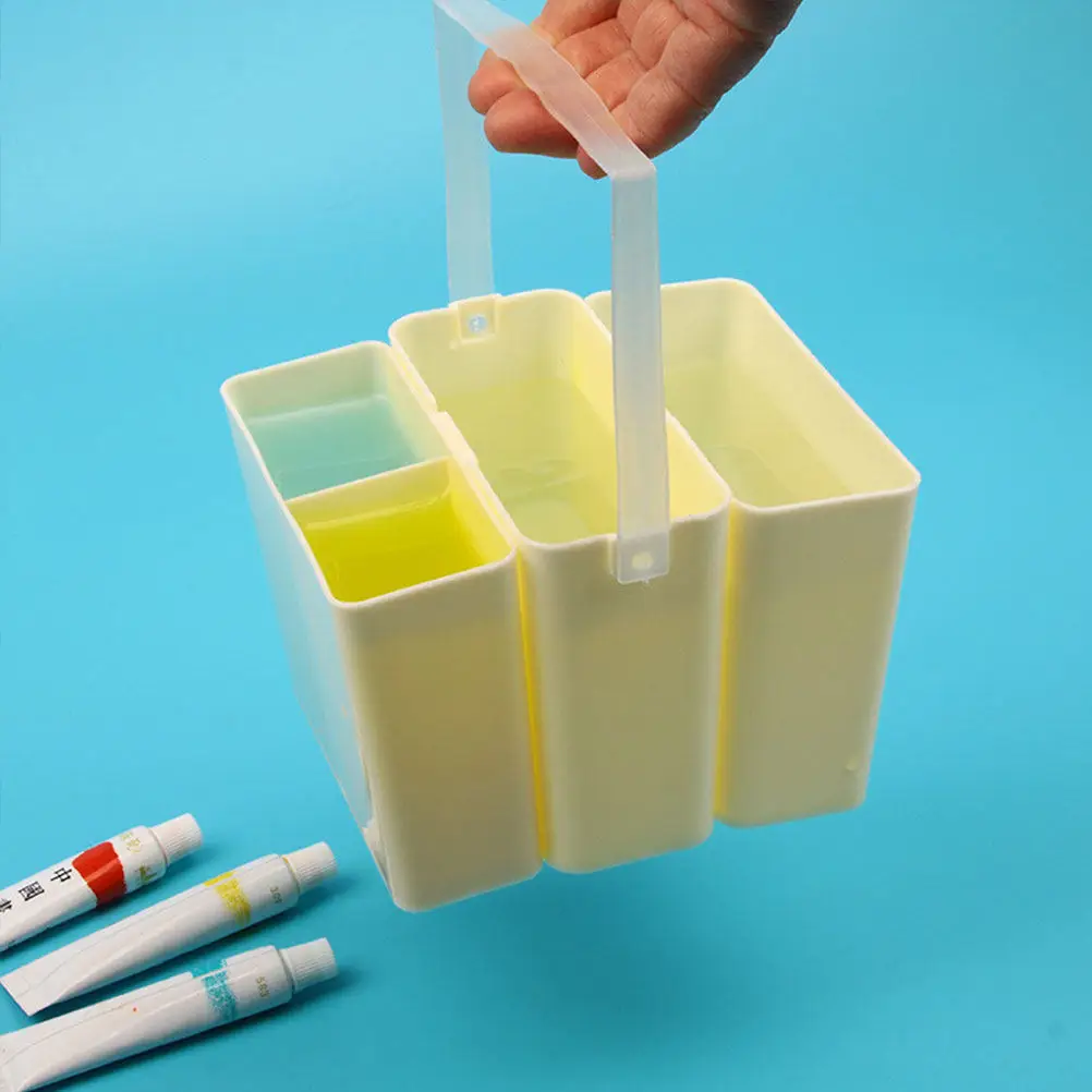 Multi-Functional Paint Brush Washer Plastic Bucket Detachable Pen Washing Holder Art Painting Cleaner Brush Washing Tool