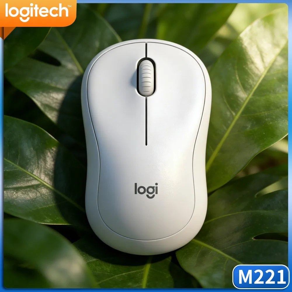Logitech M221 Silent Office Mouse,Stable Optical Tracking,2.4G 10M Range,Long‑Lasting Battery,For Notebook Desktop Devices