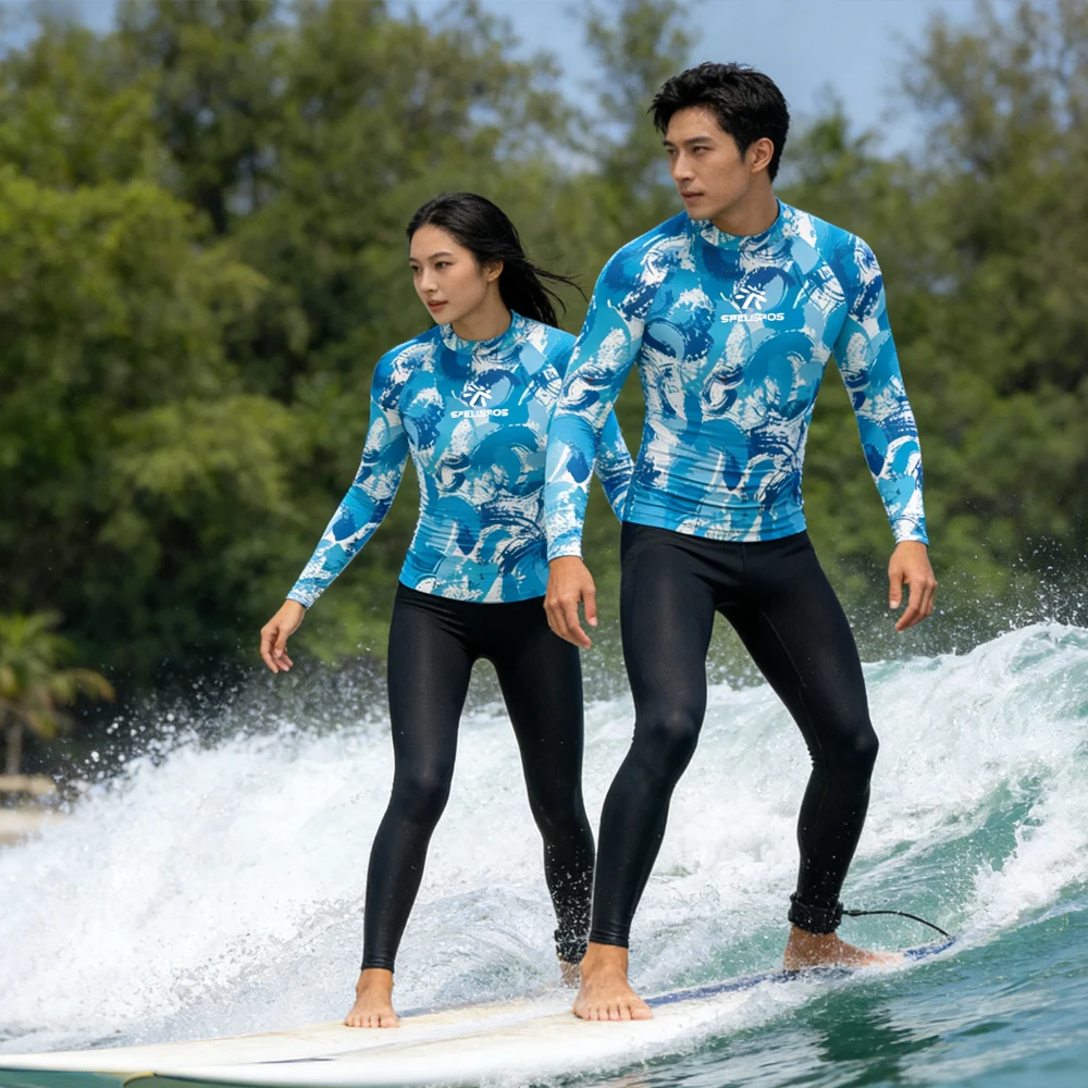 

Футболка с длинным рукавом для серфинга (унисекс), рашгард, легкий быстросохнущий топ для плавания и водных видов спорта, рыбалки