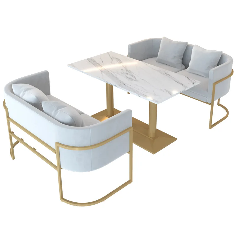 

Minimalist Milk Tea And Dessert Shop Negotiation Meeting Table And Chair Set Creative Reception Small Round Table