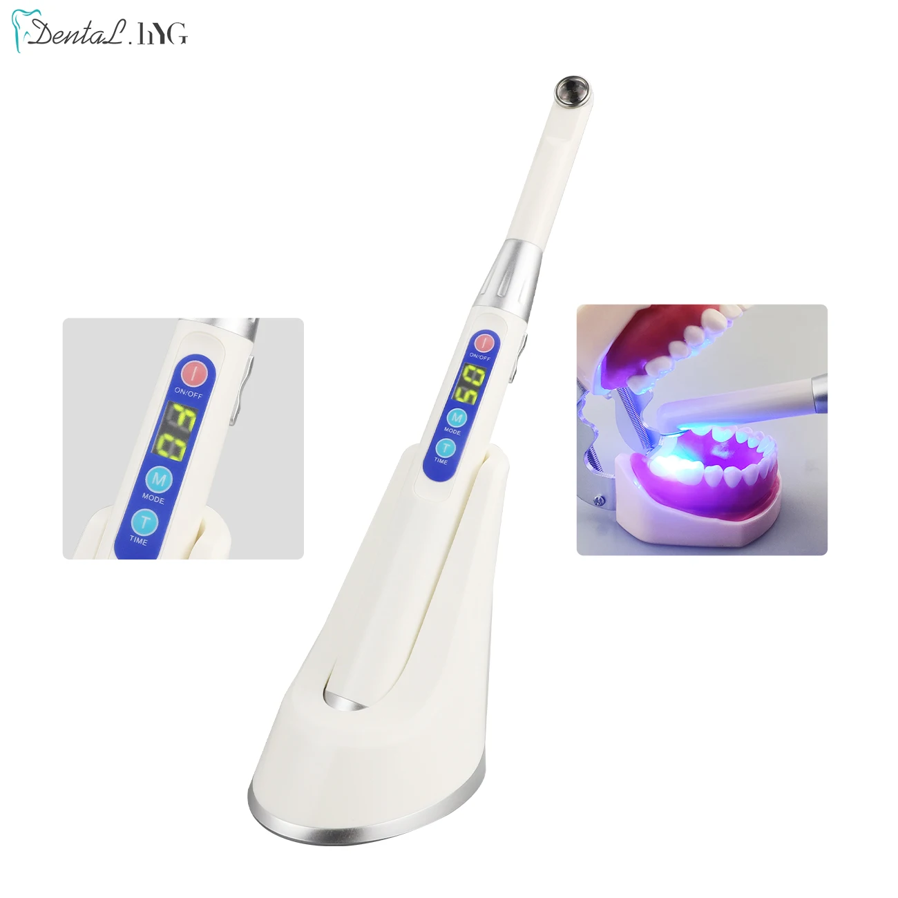 

110V-240VUS/EU Plug Dental Wireless Curing Light Dentist Cordless LED Lamp Output Intensity 1200-2600mw/cm2