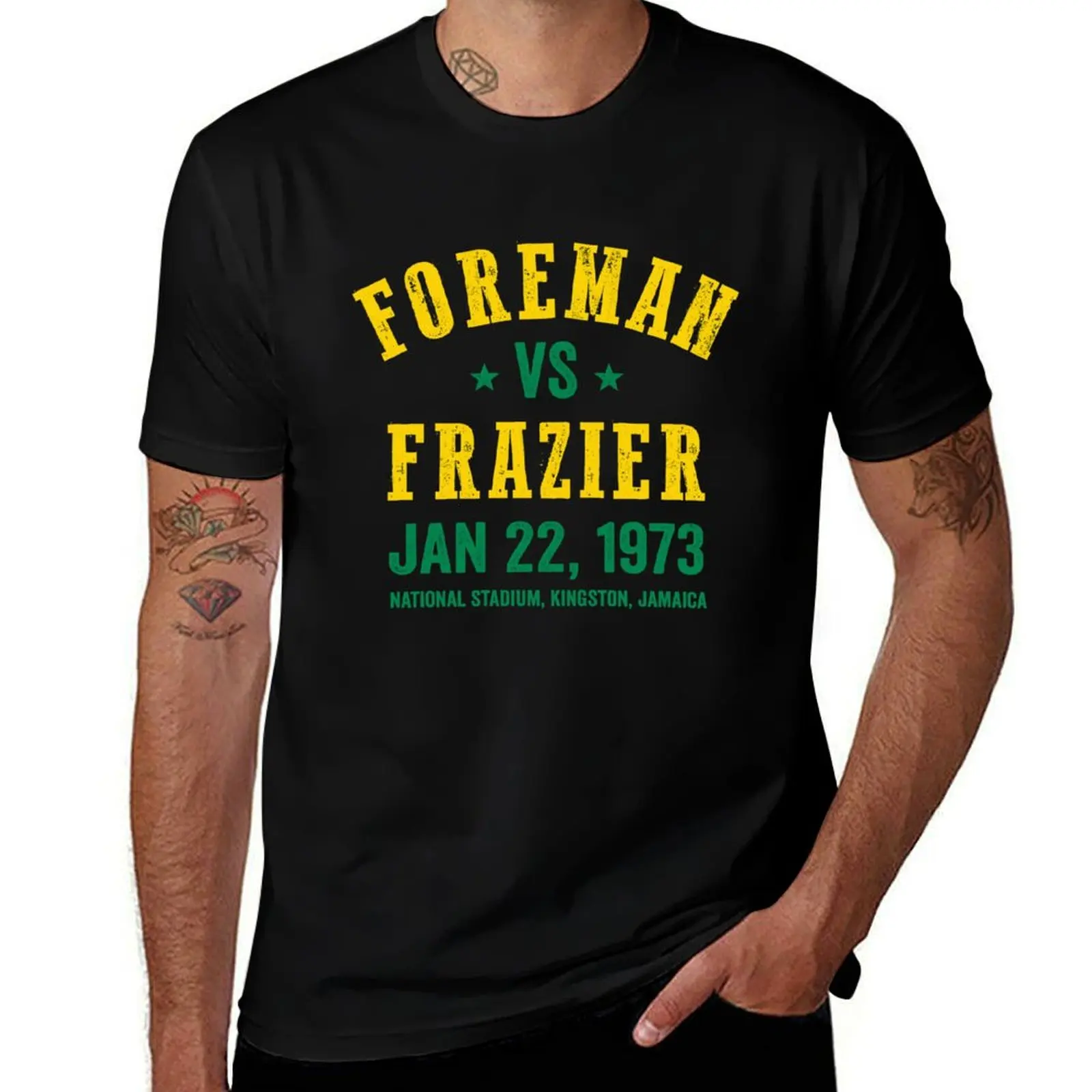 Foreman vs Frazier Boxing T-shirt T-Shirt vintage clothes graphics cute clothes Luxury man tee shirts for men