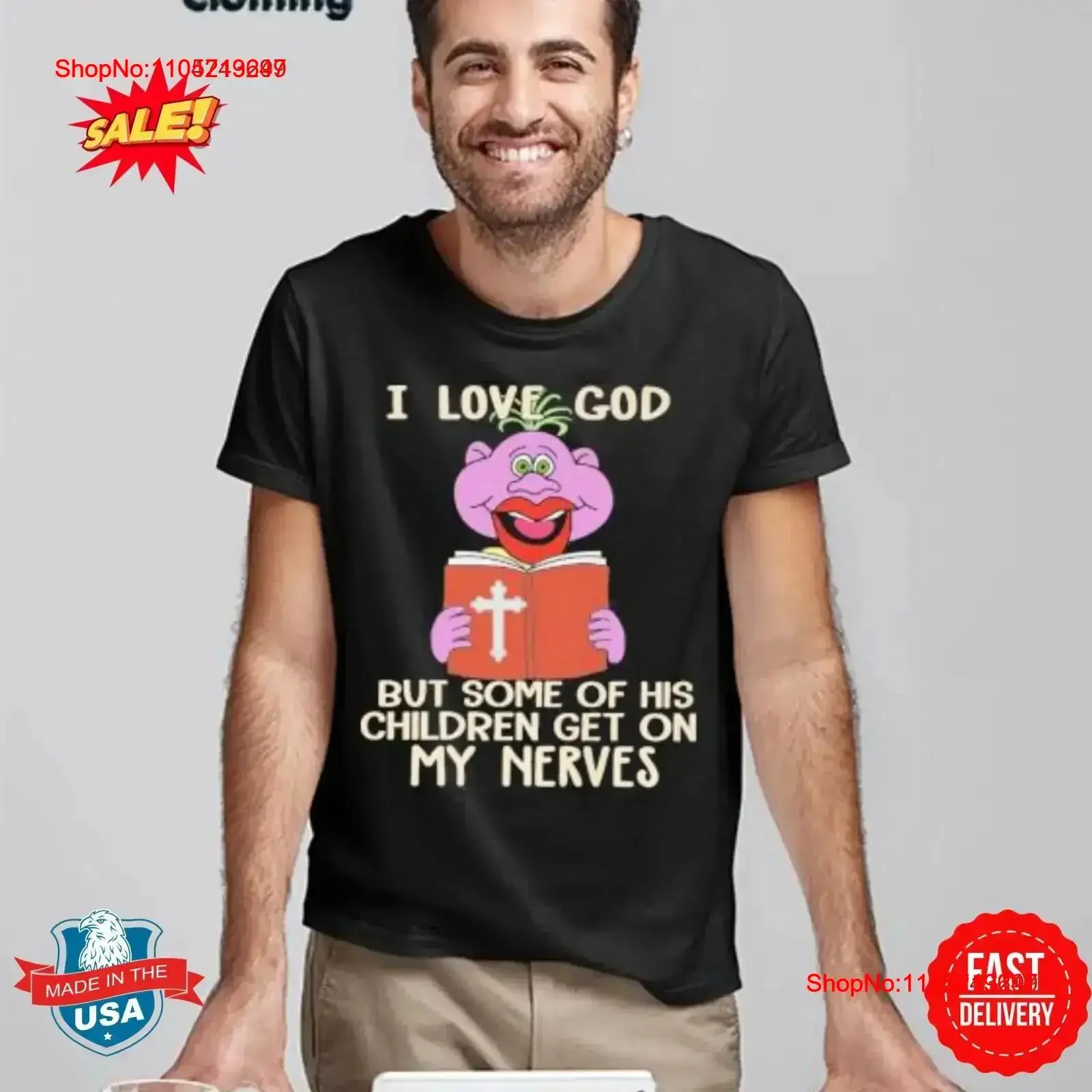 Peanut Jeff Dunham I love god but some of his children get on my nerves shirt vintage Washed Versatile Breathable vintage