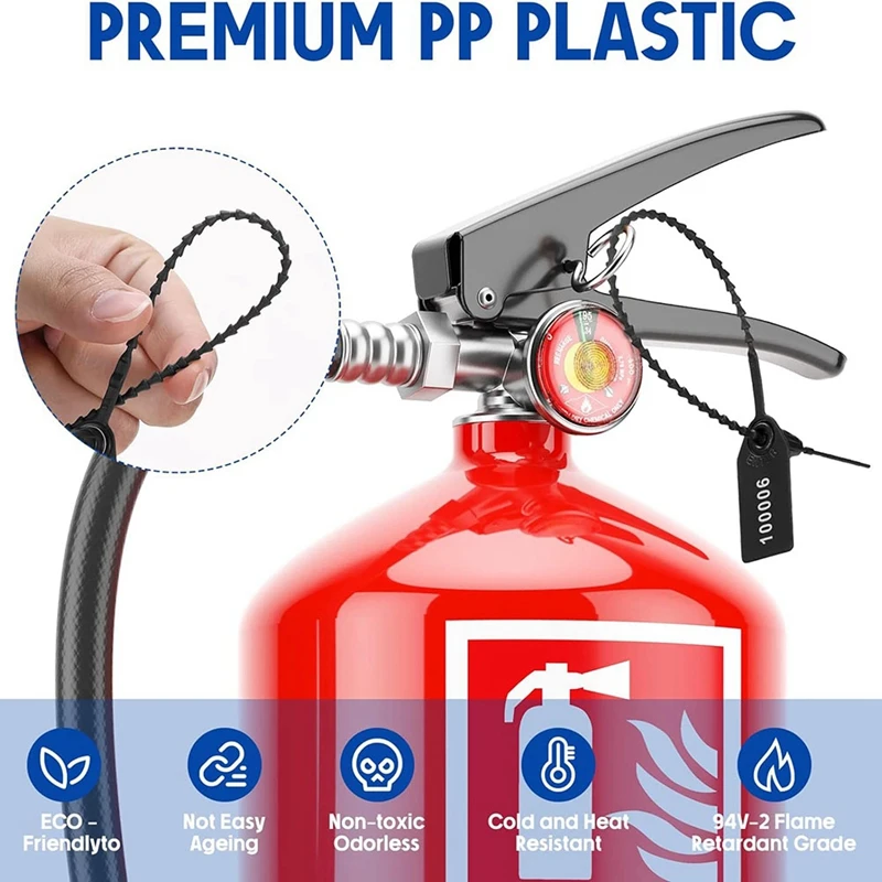 ABWR-1000 Uds sellos de plástico para extintor de incendios etiquetas de seguridad sellos etiquetas de seguridad con cremallera numeradas