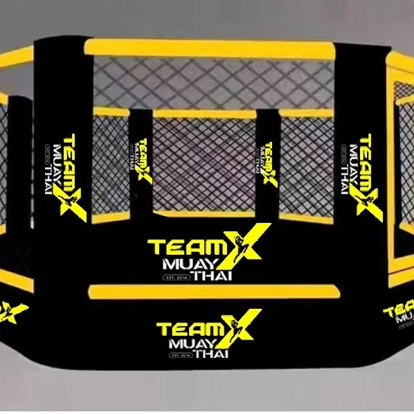 حلبة ملاكمة قياسية لتدريب الفنون القتالية، تصميم مكتبي، ساحة قتال MMA، قفص ثماني الأضلاع للمنافسات والتدريب